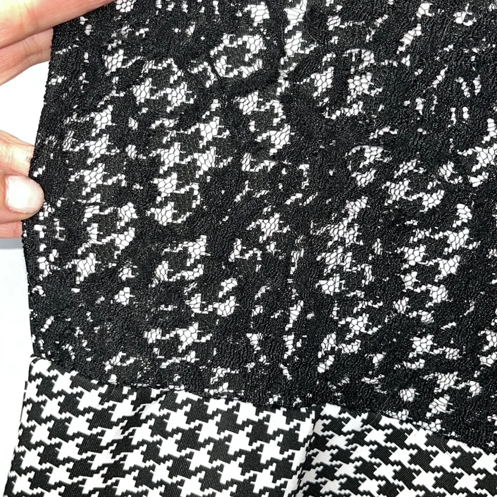 1X Michael Studio Black and White Houndstooth Dress - Picture 6 of 12